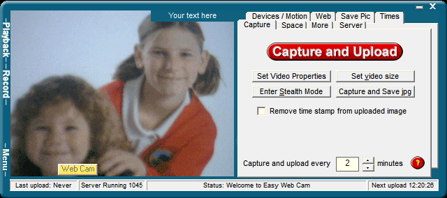 Easy Free Web Cam Screenshot